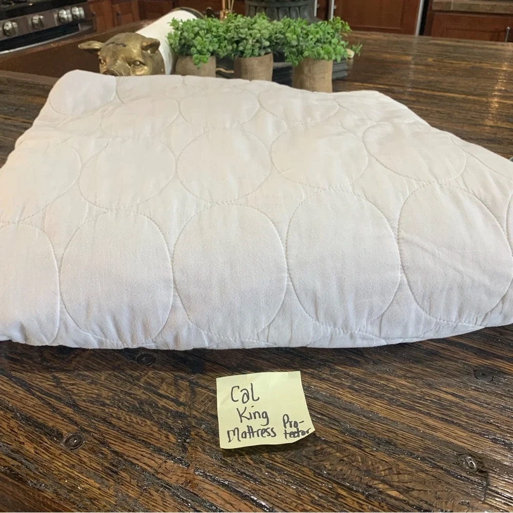 Target brand white Cal King Mattress Protector with elastic anti slip
